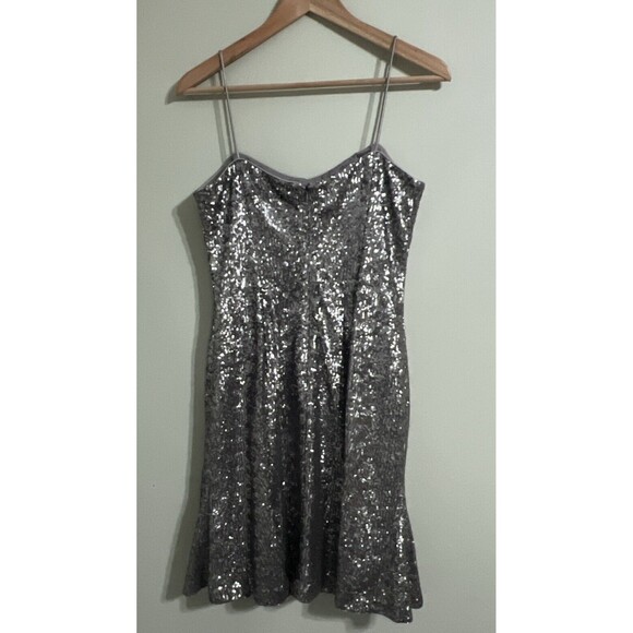 Banana Republic x L'Wren Scott Silver Sequin Limited Edition PartyDress Size 10p - Picture 5 of 7